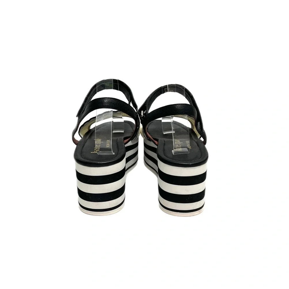 KATE SPADE | Vintage Y2K scalloped flatform Velcro strappy sandals
